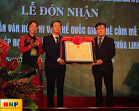 Hà Nội: Đón nhận Bằng Di sản văn hóa phi vật thể quốc gia nghề cốm Mễ Trì